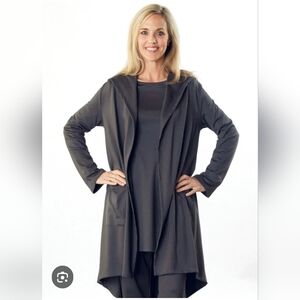 M Bryn Walker Morgen Jacket Slate Grey NWT Hooded Pocket